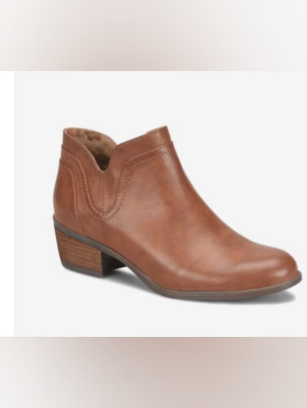 b.o.c. Born Concept Lena Tan Leather Ankle Bootie Size 6
